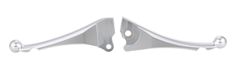 Sporthebel Set Bremse "Shorty 3D" links/rechts für Vespa LX/​LXV/​S/​Primavera/​Sprint, silber