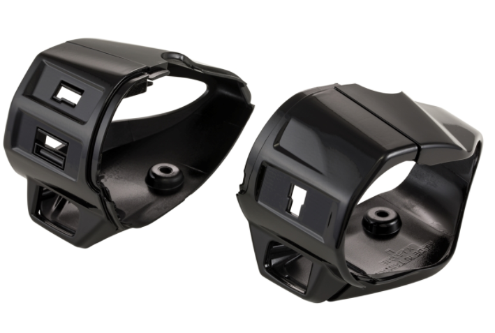 Abdeckung Schaltereinheit, rechts/links, vorne/hinten für Vespa Primavera/​Sprint, schwarz glänzend