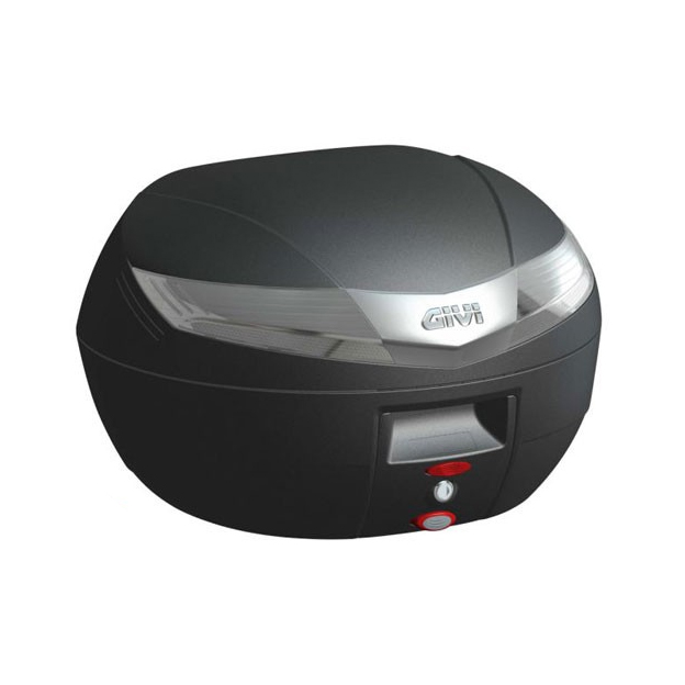 V40 MONOKEY Topcase 40 Liter schwarz matt mit transparenten Reflektor Givi