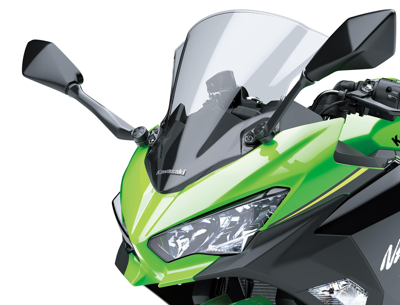 Große getönte Windschutzscheibe für Kawasaki Ninja 400 Original Kawasaki