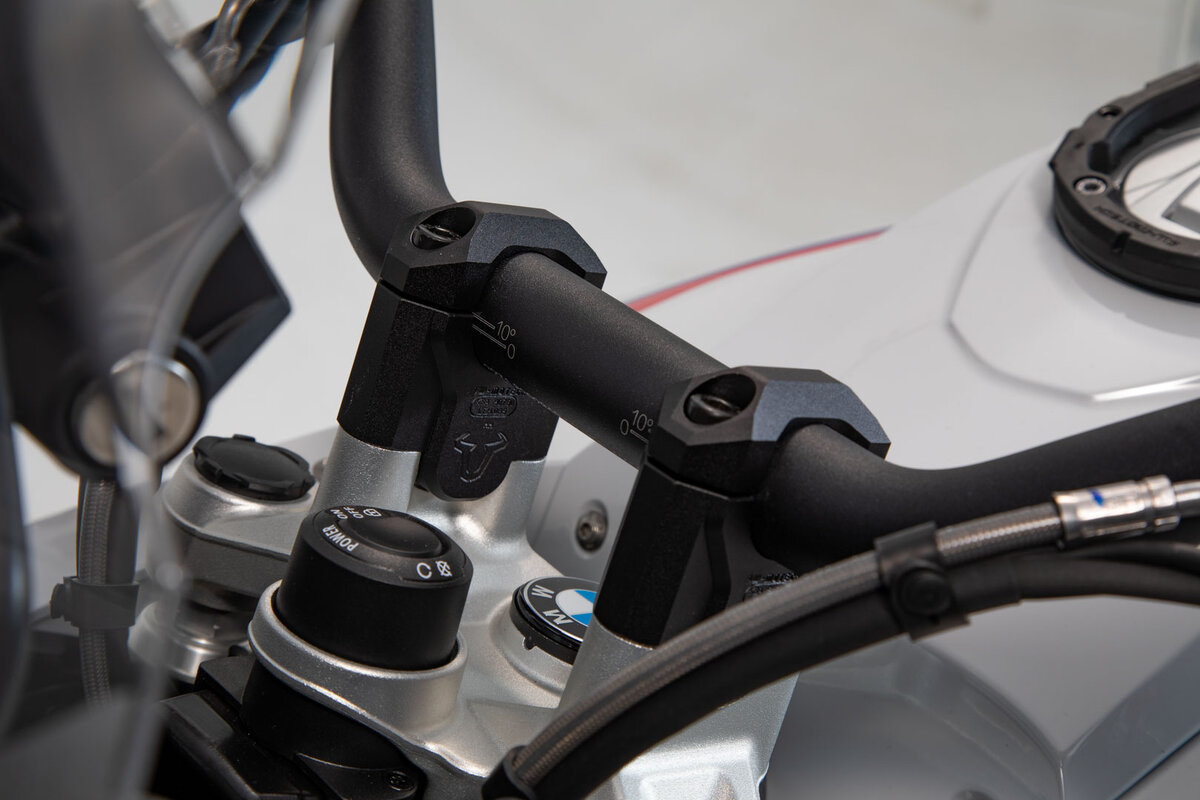 SW-Motech Lenkererhöhung, schwarz für Ø 32 mm Lenker, H=40 mm für BMW R 1200 GS LC