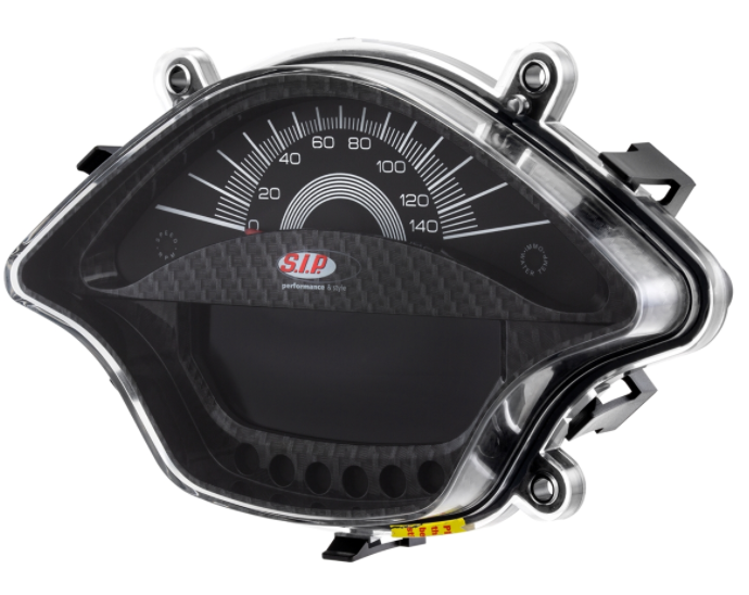 Drehzahlmesser/Tacho für Vespa Primavera/​Sprint 50-150ccm 2T/​4T AC, carbonlook