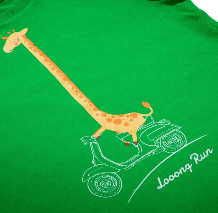Kinder T-Shirt "Looong Run", grün