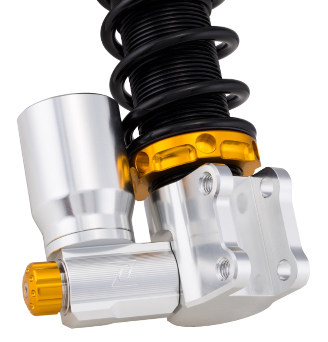 Stoßdämpfer "Black Edition", vorne für Vespa Primavera/​Sprint 50 -150ccm ('17-), silber/orange/schw