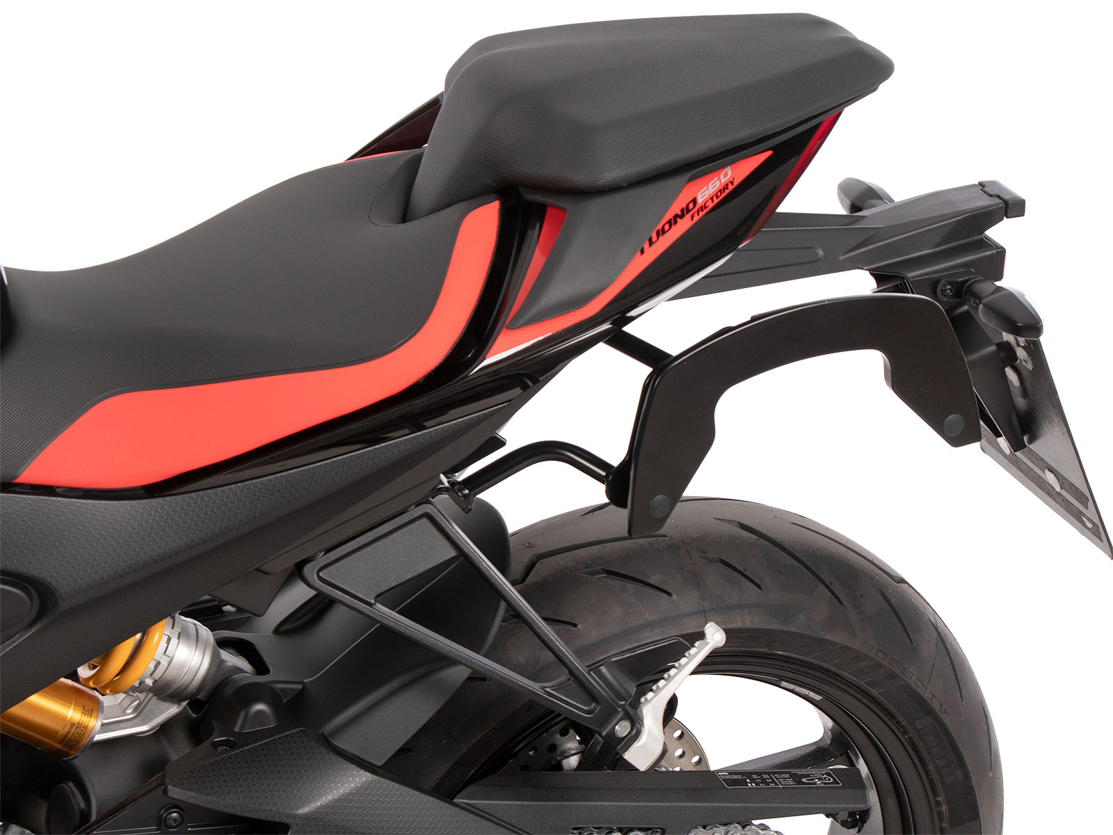 C-Bow Seitenträger schwarz für Aprilia Tuono 660 Factory (22-) Hepco & Becker