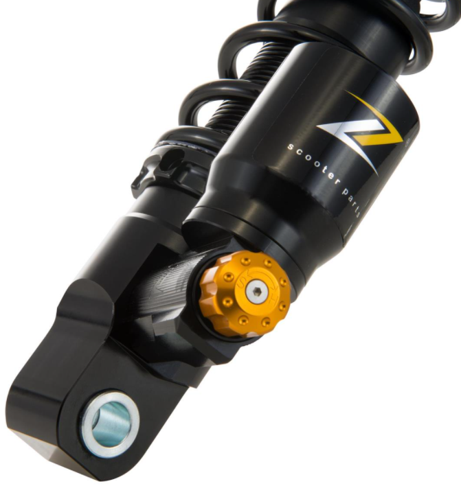 Stoßdämpfer "Black Edition", vorne für Vespa Primavera/​Sprint 50 -150ccm 2T/​4T AC, schwarz