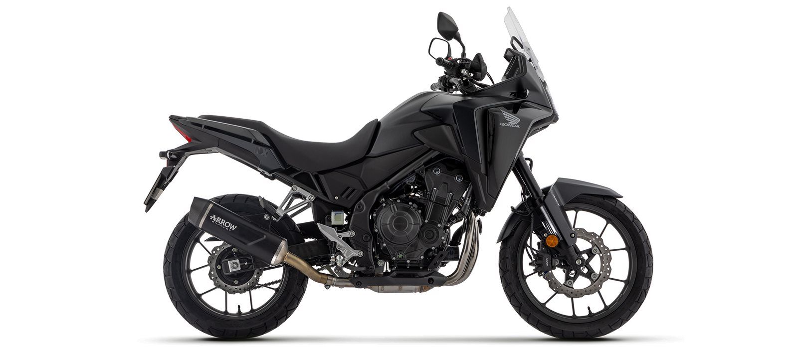 ARROW Auspuff INDY RACE EVO Aluminium schwarz für Honda NX500 / CB500 Hornet (24-)