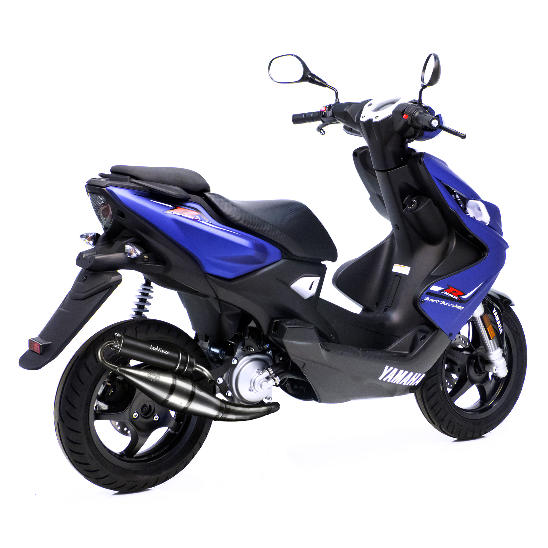 LeoVince Auspuffanlage Hand Made TT, Black Edition, Full System für Yamaha Aerox 50