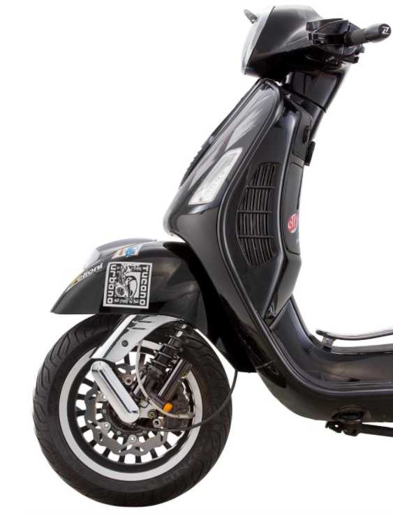 Stoßdämpfer "Black Edition", vorne für Vespa Primavera/​Sprint 50 -150ccm 2T/​4T AC, schwarz