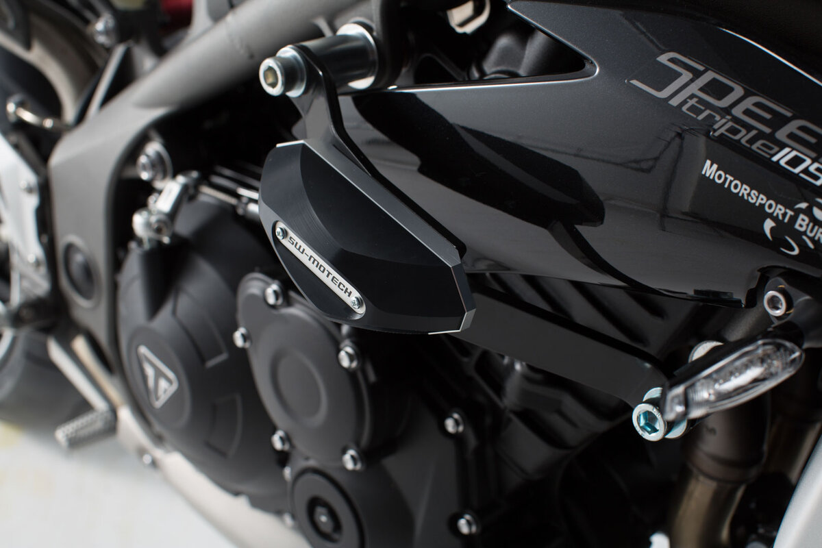 SW-Motech Sturzpad-Kit schwarz für Triumph Speed Triple 1050