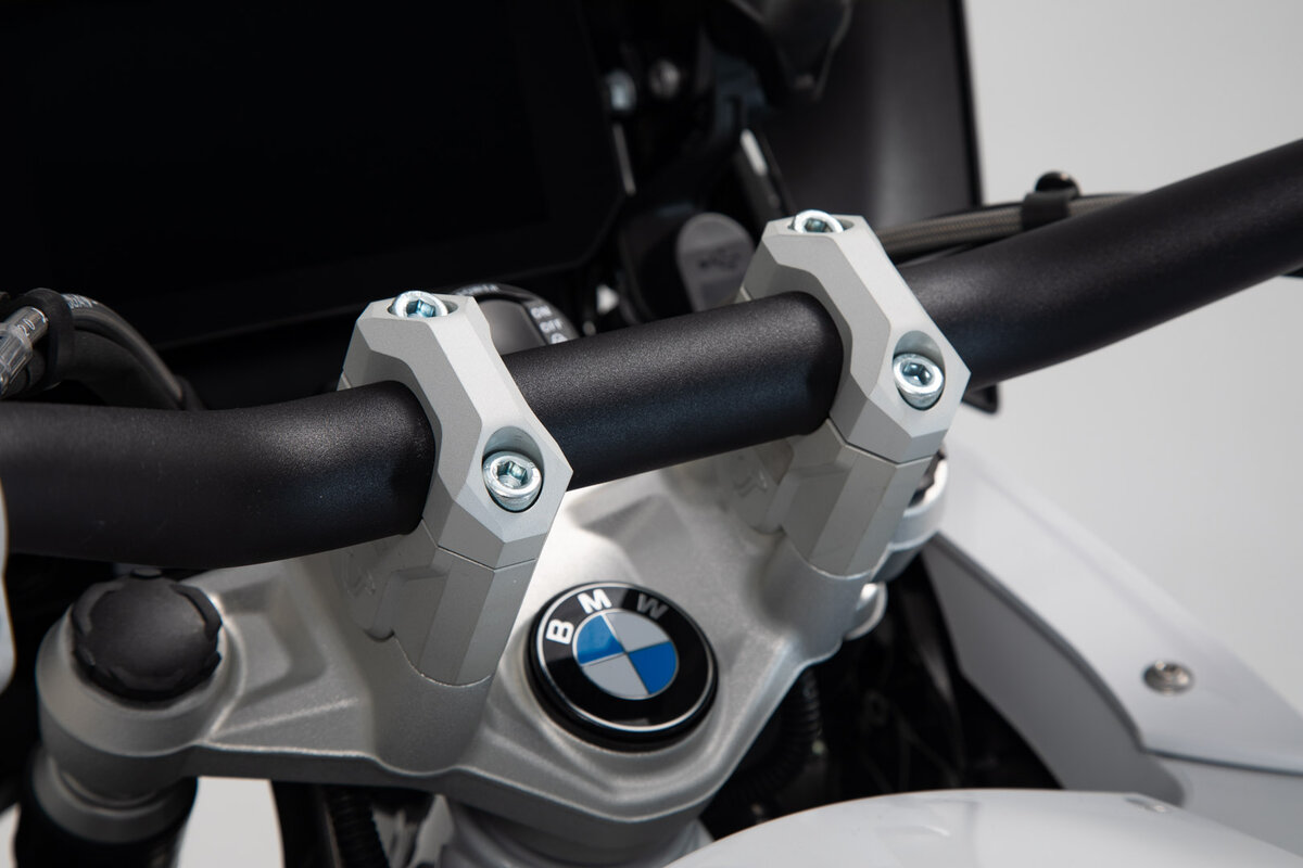 SW-Motech Lenkererhöhung, silber für Ø 32 mm Lenker, H=40 mm für BMW R 1200 GS LC