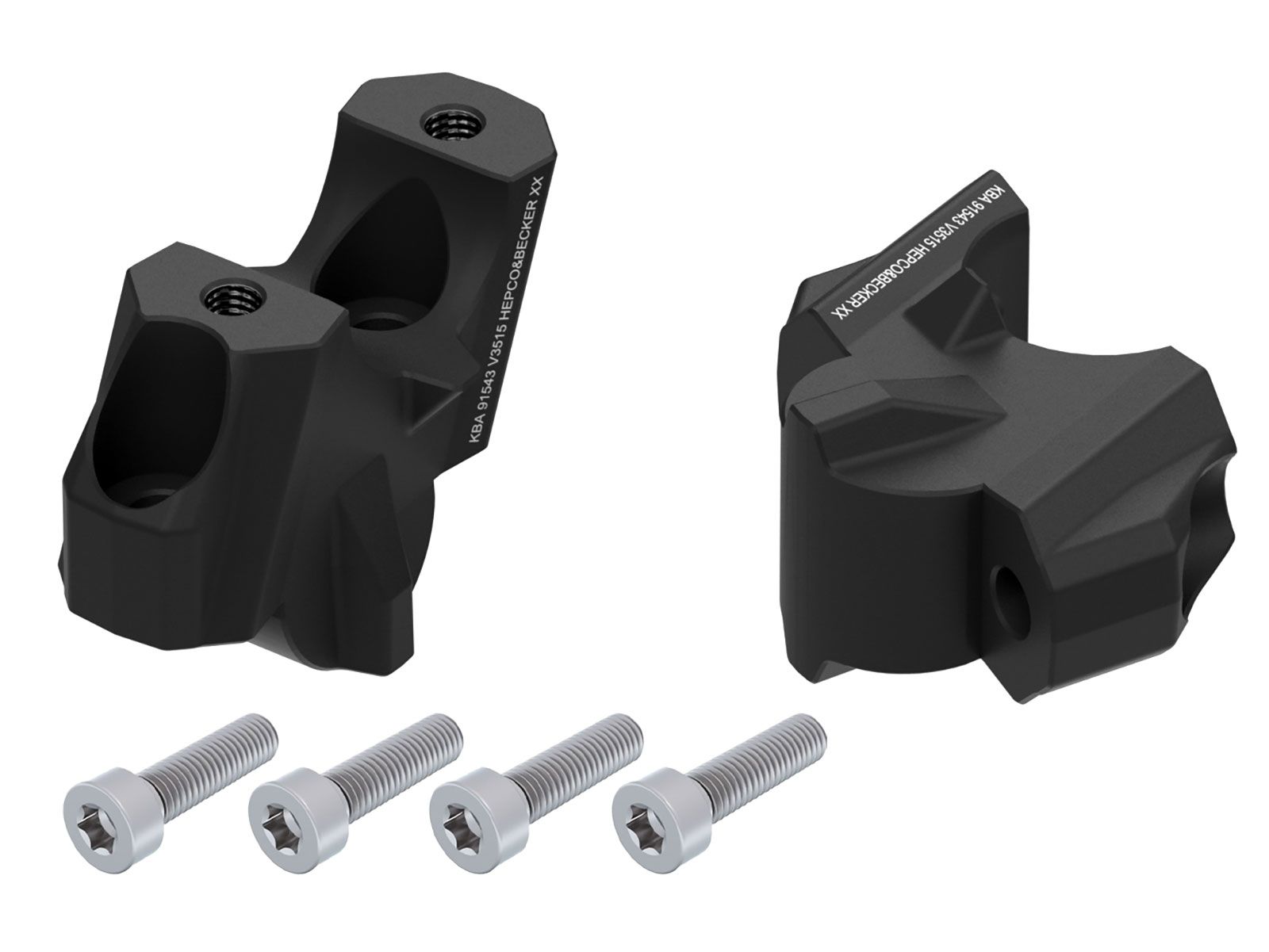 Lenkererhöhung H=35 mm mit Versatz 15 mm zurück schwarz für BMW S 1000 R (21-) Hepco & Becker