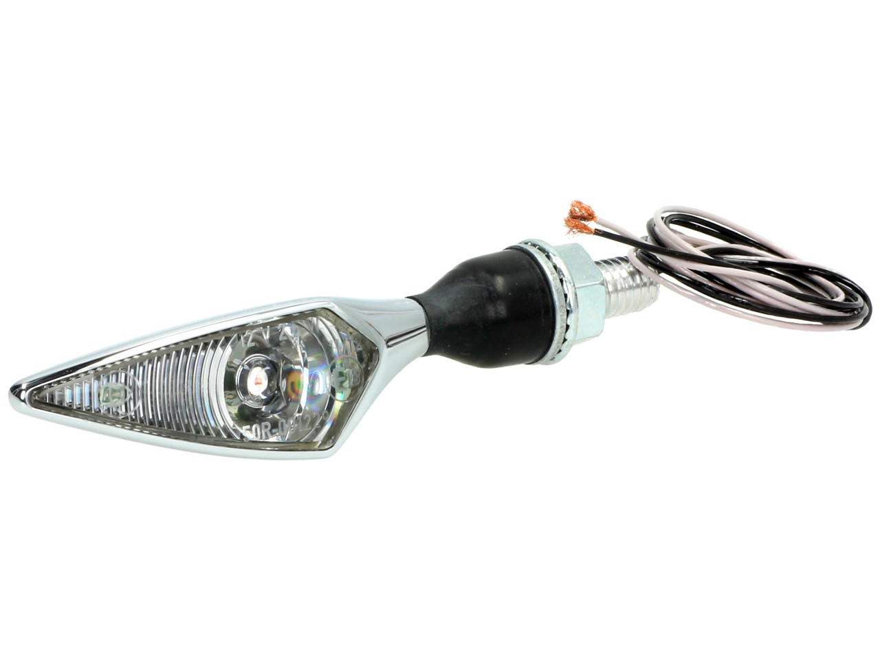 Kellermann Blinker, Rhombus, Stahl, LED, VR/HL, 12 V, chrom glänzend, M8x20, E-geprüft