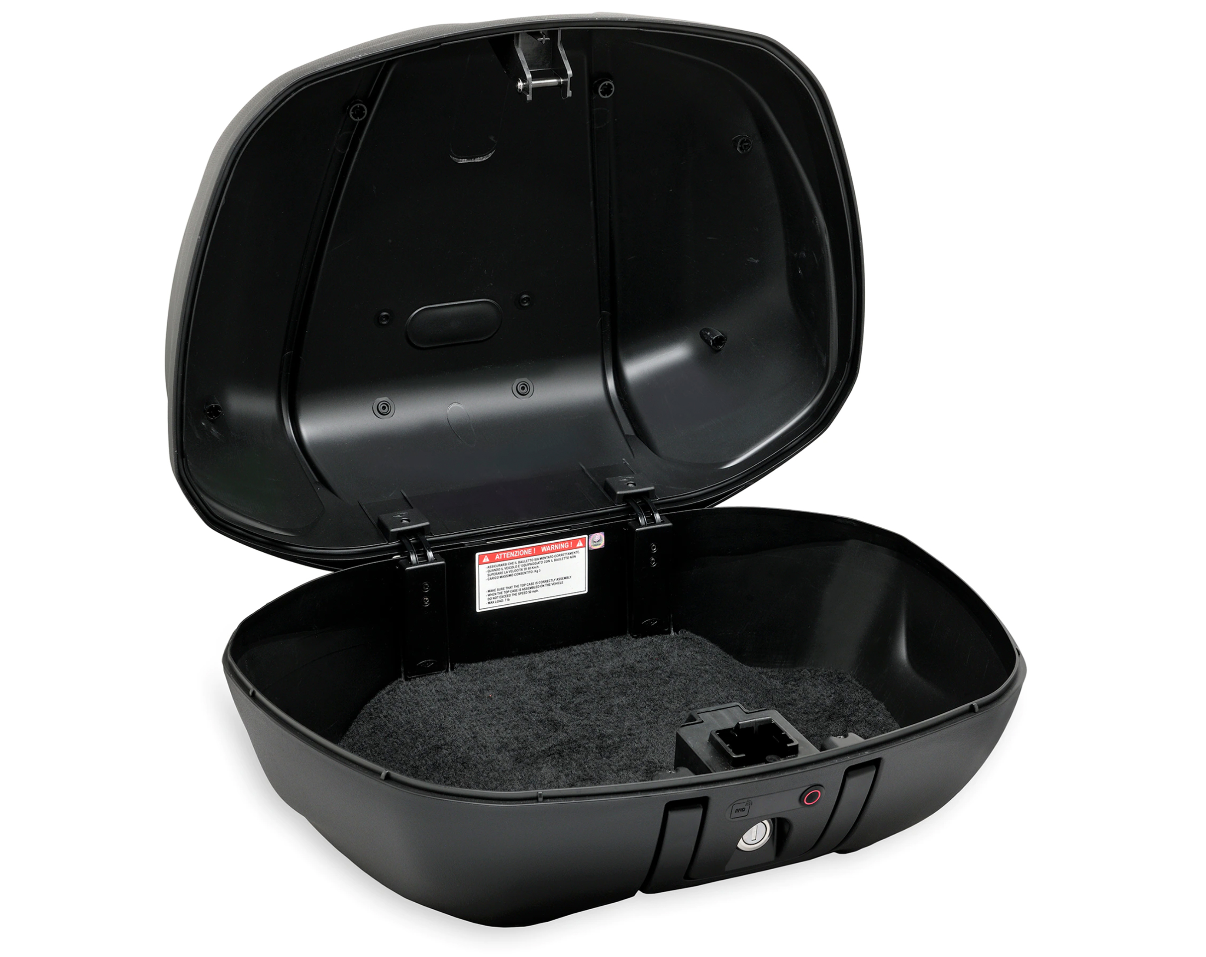 Topcase 37L für Beverly Original Piaggio - NERO CARBONIO (POLICE) 93/B