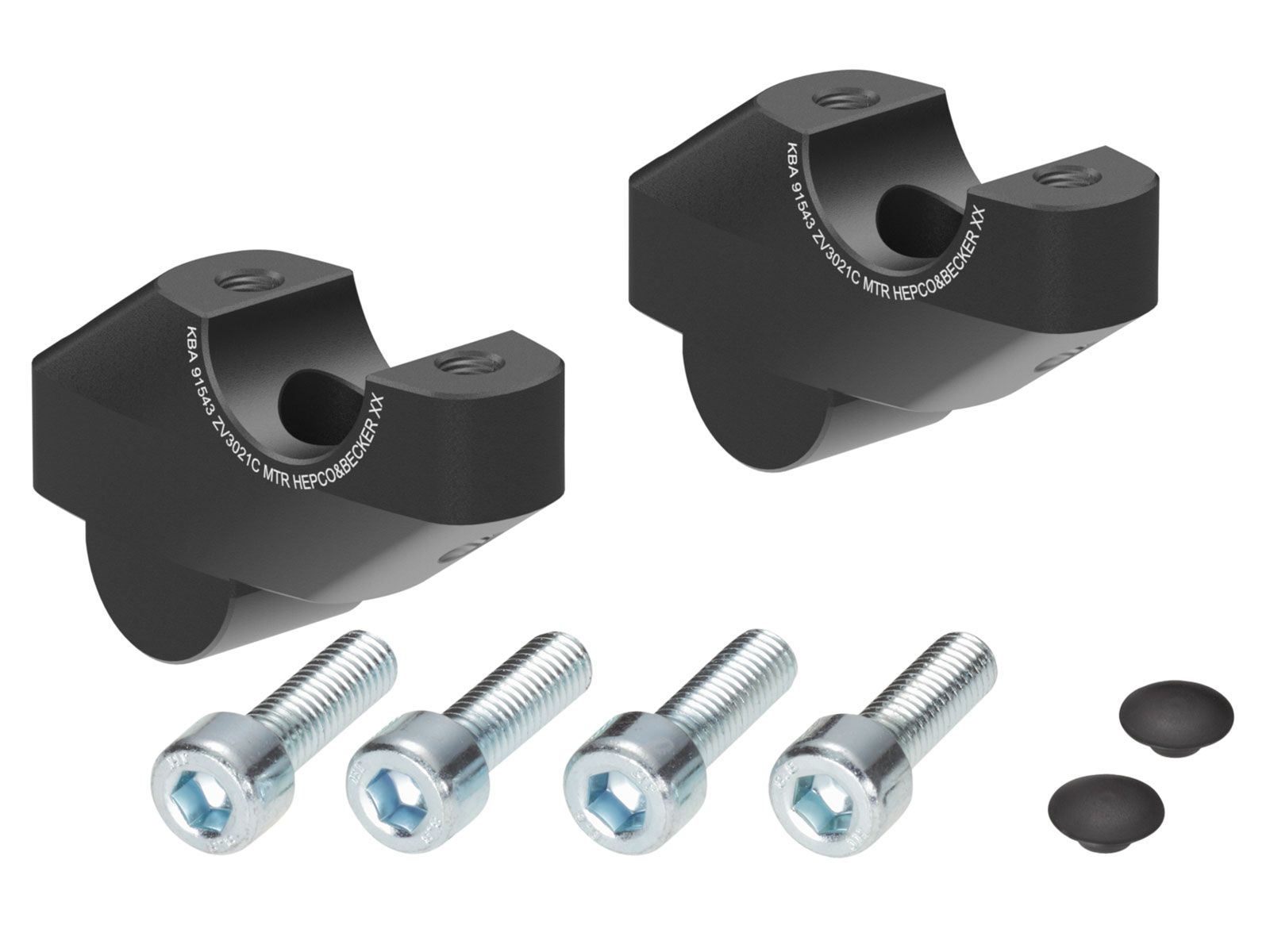 Lenkererhöhung H=30 mm mit Versatz 21 mm zurück schwarz für Honda CMX 500 Rebel (17-)