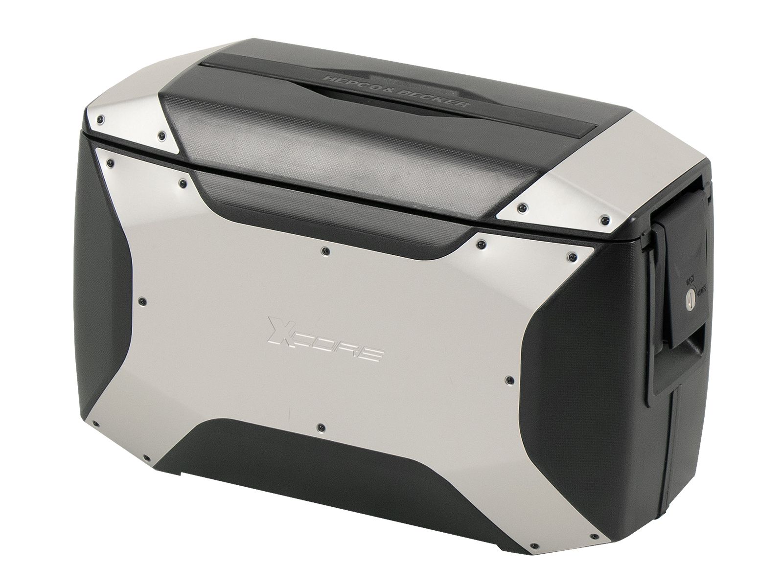Xcore Seitenkoffer silber für C-Bow Halter Hepco & Becker