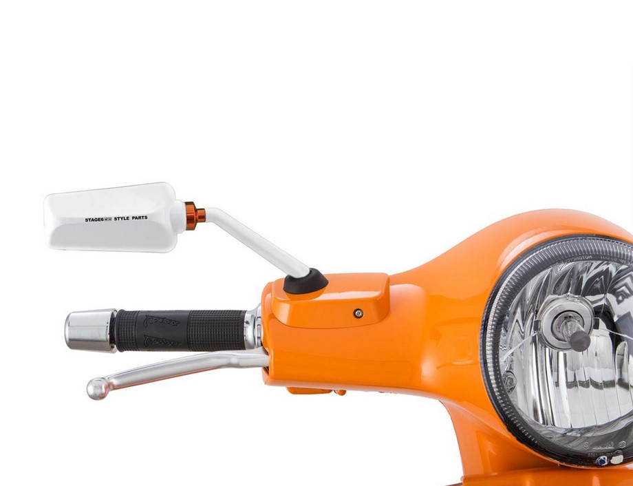 Spiegel Stage6 F1 für Vespa, rechts, weiß