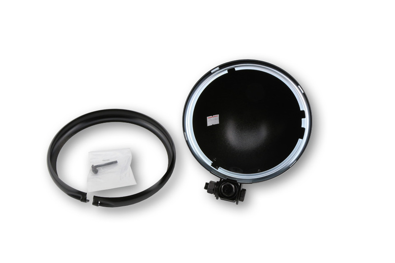 HIGHSIDER pro Bates Style Scheinwerfergehäuse Schwarz 5 3/4 Zoll, Untere Befestigung