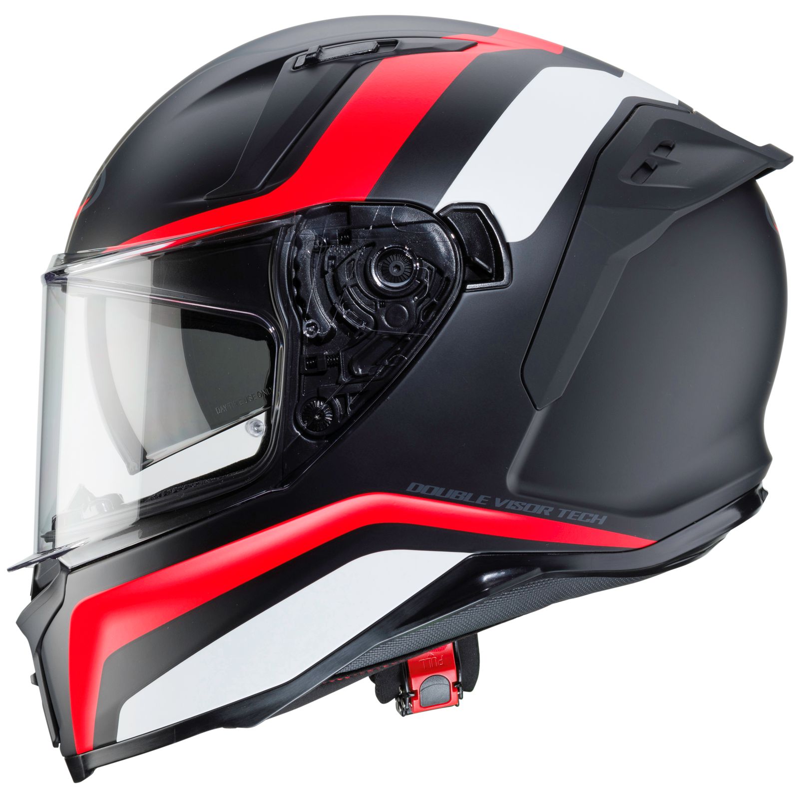 Caberg Helm Avalon Blast, matt-schwarz/weiß-rot