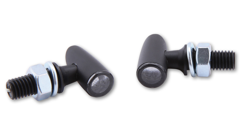 HIGHSIDER pro Proton One LED Blinker/Positionslicht Schwarz/Getönt 2in1, E-Geprüft (Paar)