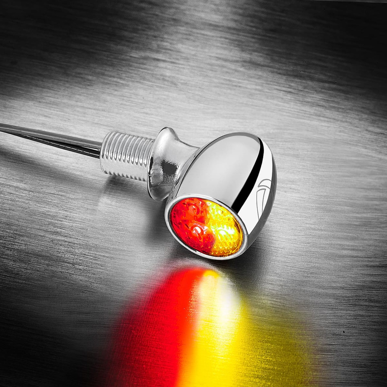 Kellermann Blinker, Rück- und Bremslicht, Atto DF, Stahl, LED, HL/HR 12 V, chrom glänzend