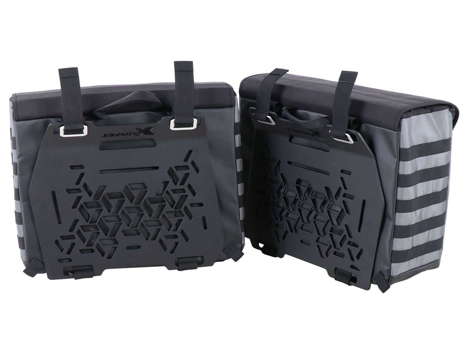 Seitentaschensatz Xtravel Basic inkl. 2x Universaladapterplatte für Rohrseitenkofferträger