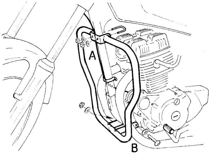 Motorschutzbügel chrom für Honda CB 250 Two-Fifty (96-98) Hepco & Becker