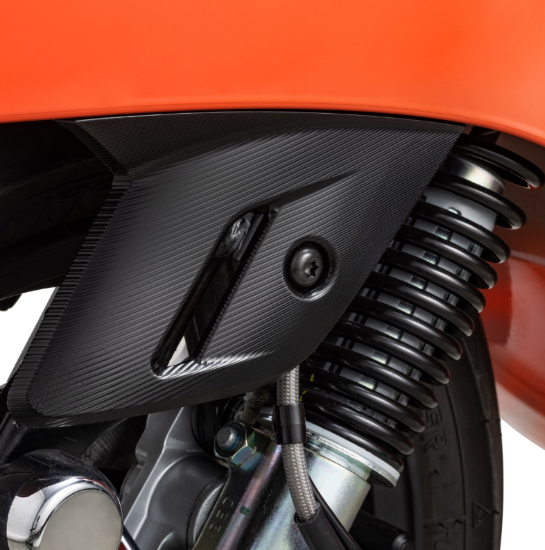 Gabelverkleidung für Vespa GTS/​GTS Super 125/​300ccm (`22-), Alu, schwarz matt eloxiert