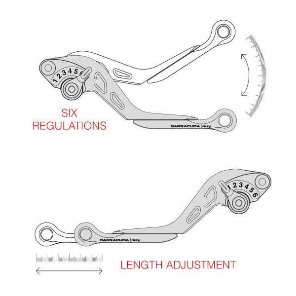 Hebelsatz für Yamaha MT-09 (21-) / YZF-R1 (15-) / YZF-R6 (16-) - Barracuda