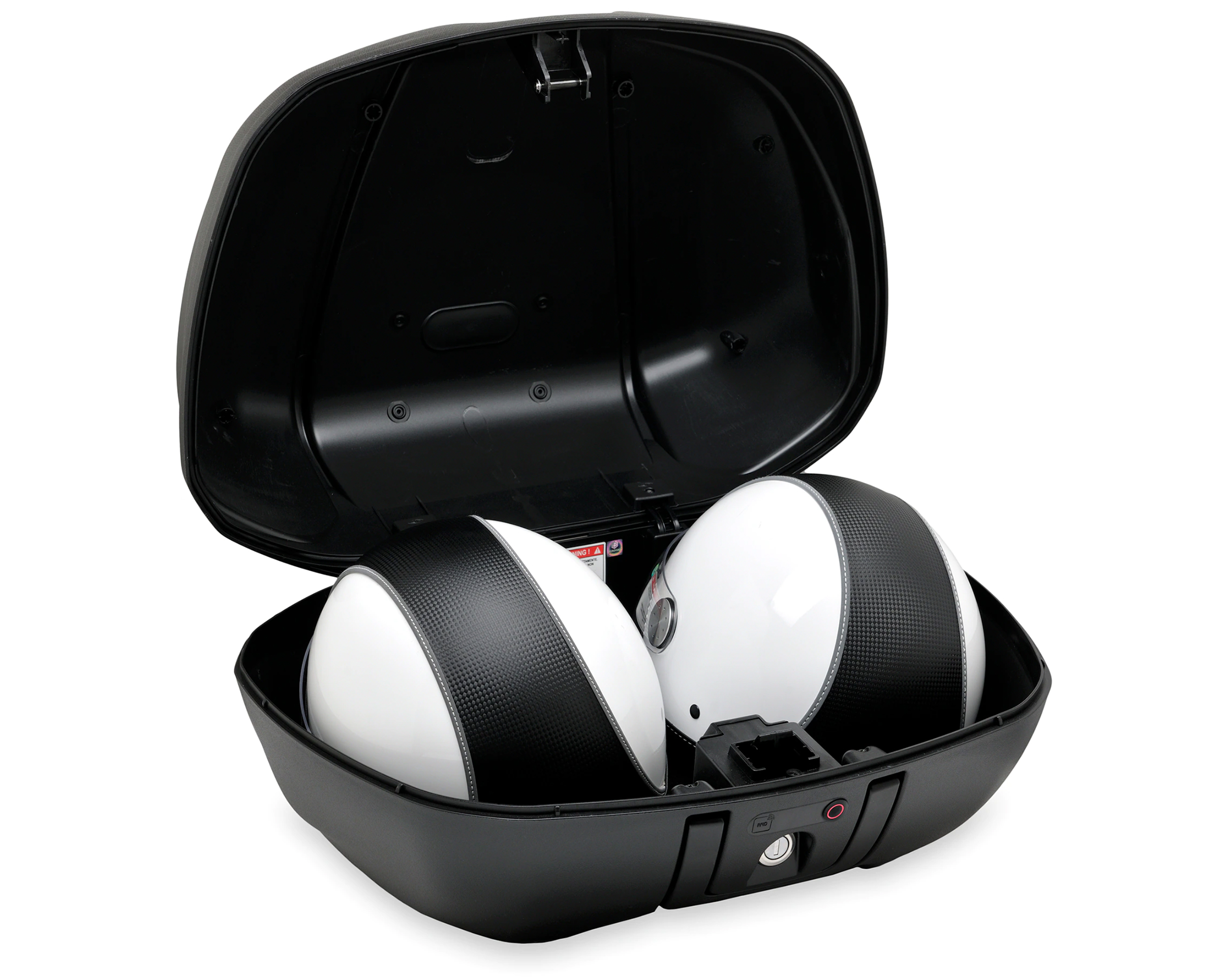 Topcase 37L für Beverly Original Piaggio - NERO CARBONIO (POLICE) 93/B