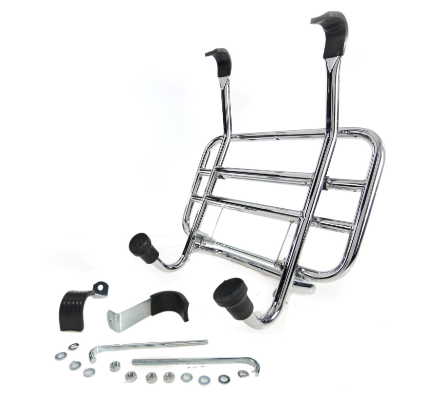 Gepäckträger vorne für Vespa S 50-150ccm, klappbar, chrom