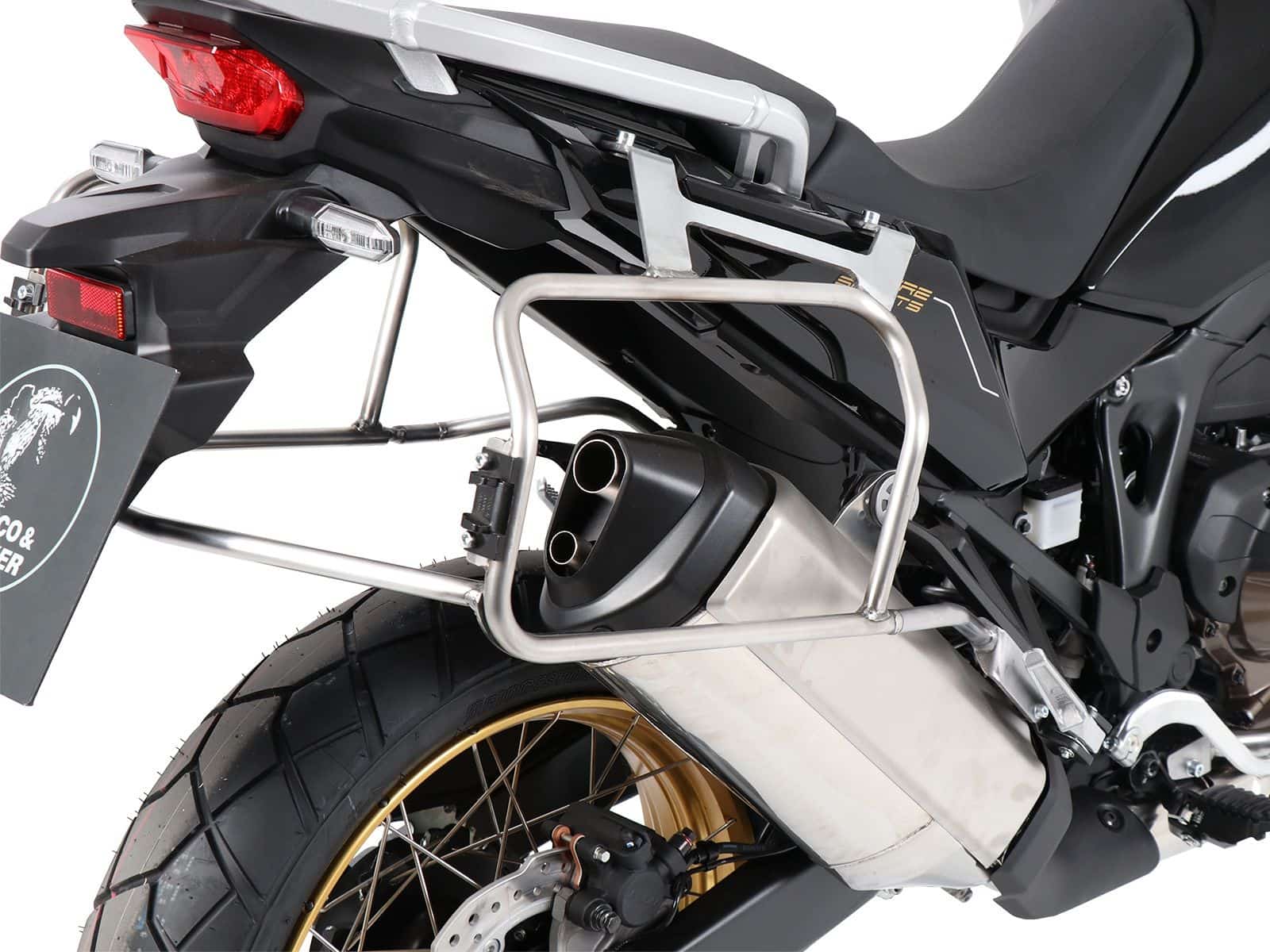 Kofferträgerset Cutout silber für Honda CRF 1100 L Africa Twin (24-) Hepco & Becker