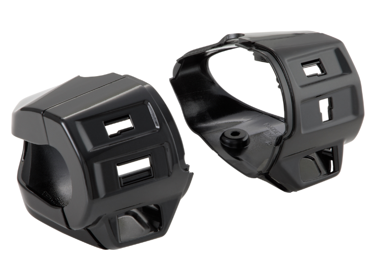 Abdeckung Schaltereinheit, links & rechts für Vepsa Primavera/​Sprint, schwarz glänzend