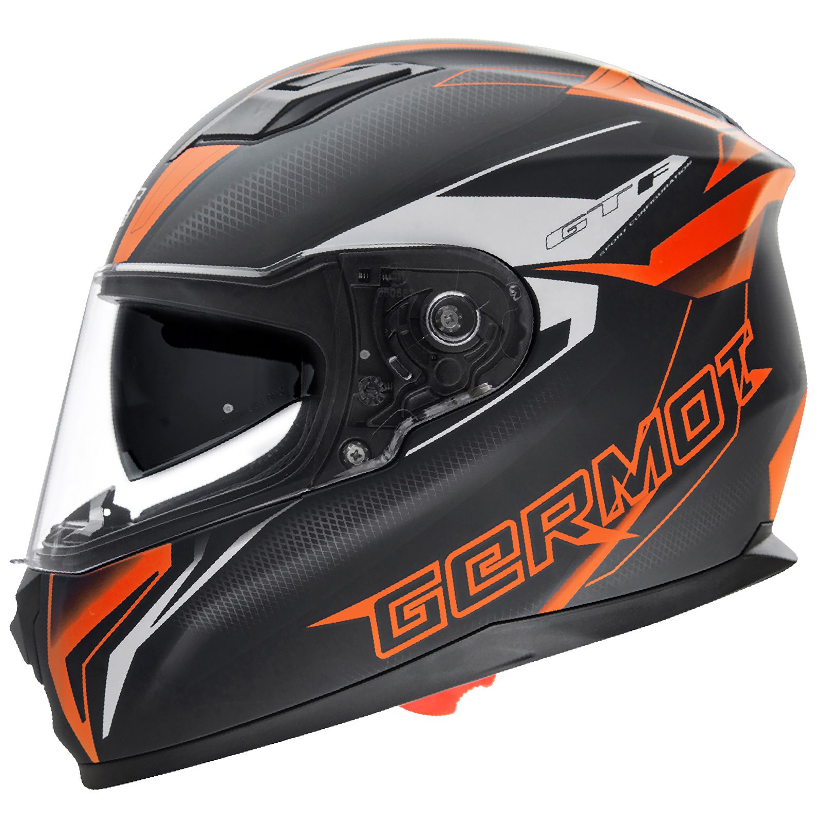 Germot Integralhelm GM 330, matt-schwarz/orange