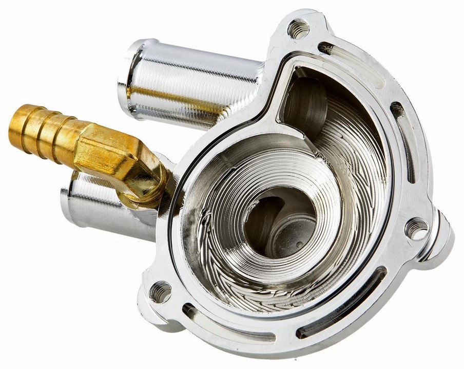 Wasserpumpendeckel für Vespa GTS/​GTS Super/​GTV/​GT 60/​GT/​GT L 125-300ccm 4T LC, chrome
