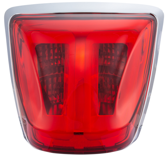 Rücklicht rot für Vespa Primavera/​Sprint 50-150ccm, Rand - chrom