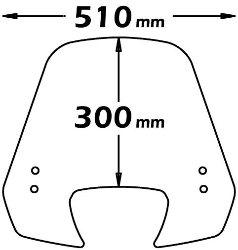 Windschild hoch stark getönt für Piaggio Liberty (16-)