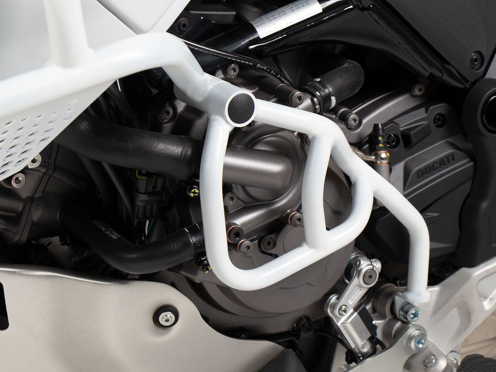 Zusatzbügel weiß, einseitig links für Ducati DesertX (22-) Hepco & Becker