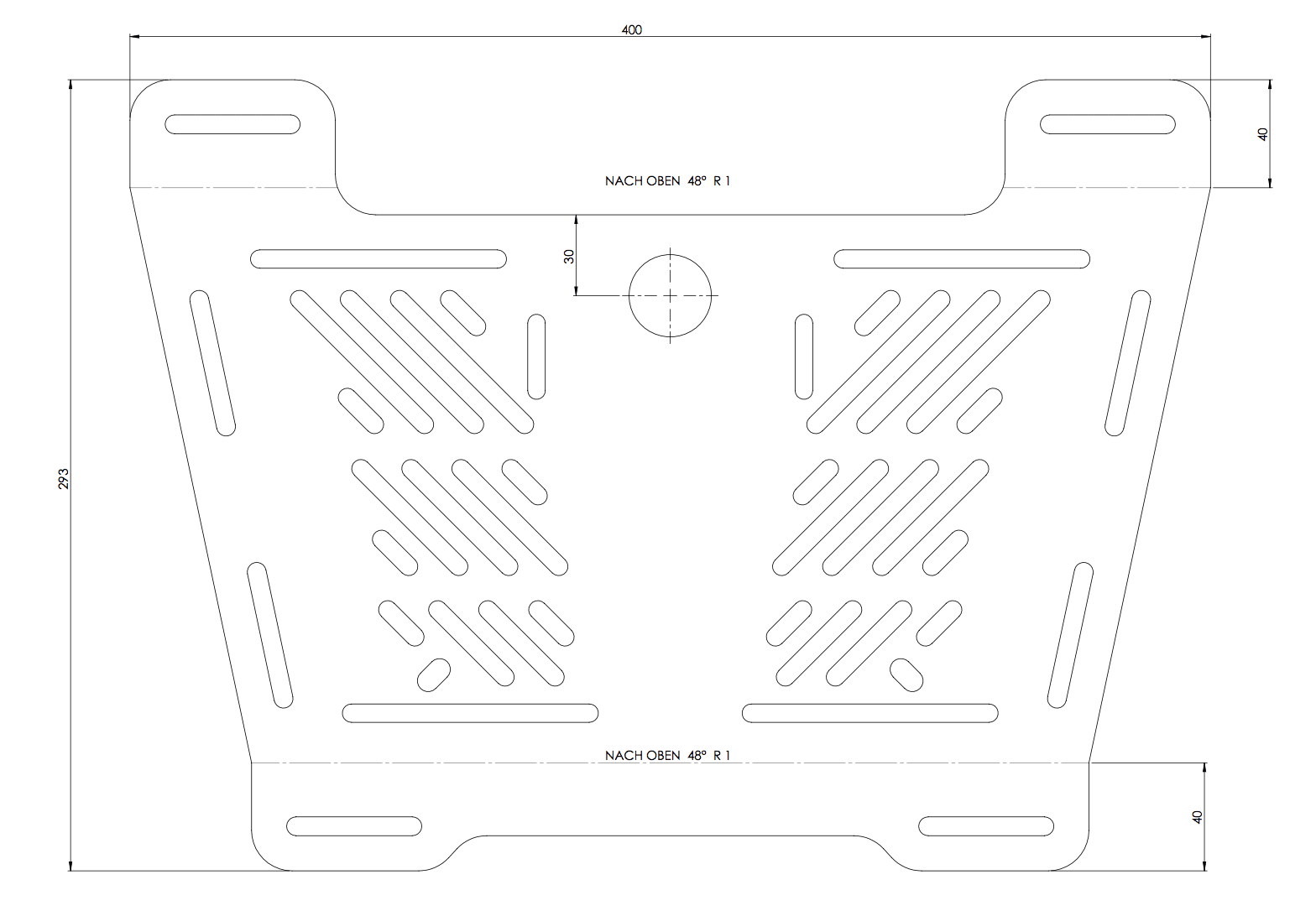 Gepäckbrückenverbreiterung klein für Kombination mit Seitenkofferträger für BMW R 1300 GS (23-)
