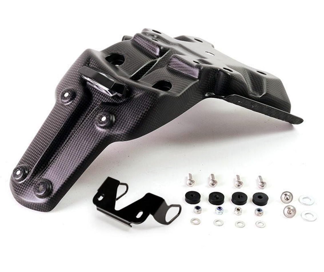 Kurzer Kennzeichenhalter aus Carbon für Yamaha Ténéré 700 (19-24)