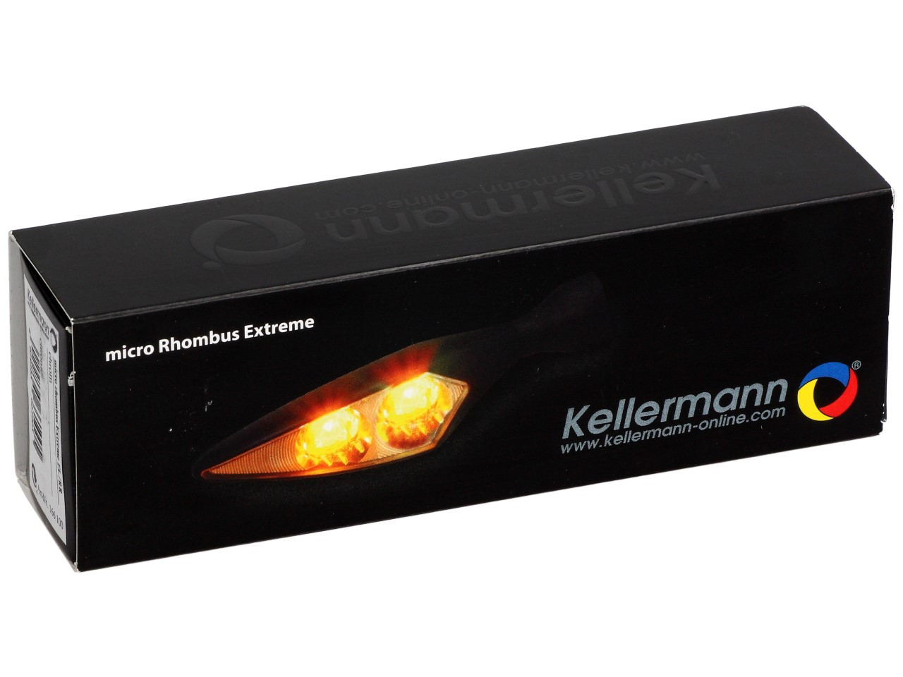 Kellermann Blinker, Rhombus Extreme, Alu, LED, VL/HR, 12 V, chrom glänzend, M8x20, E-geprüft