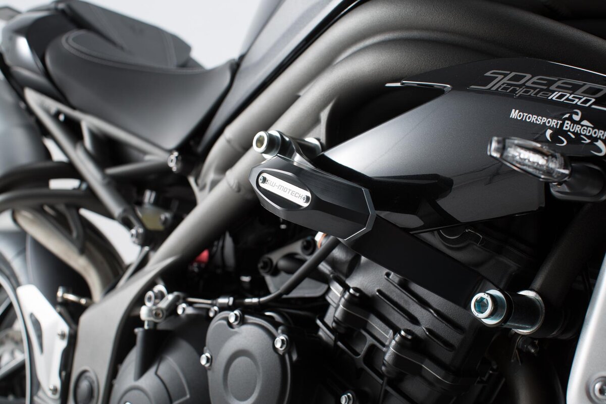 SW-Motech Sturzpad-Kit schwarz für Triumph Speed Triple 1050