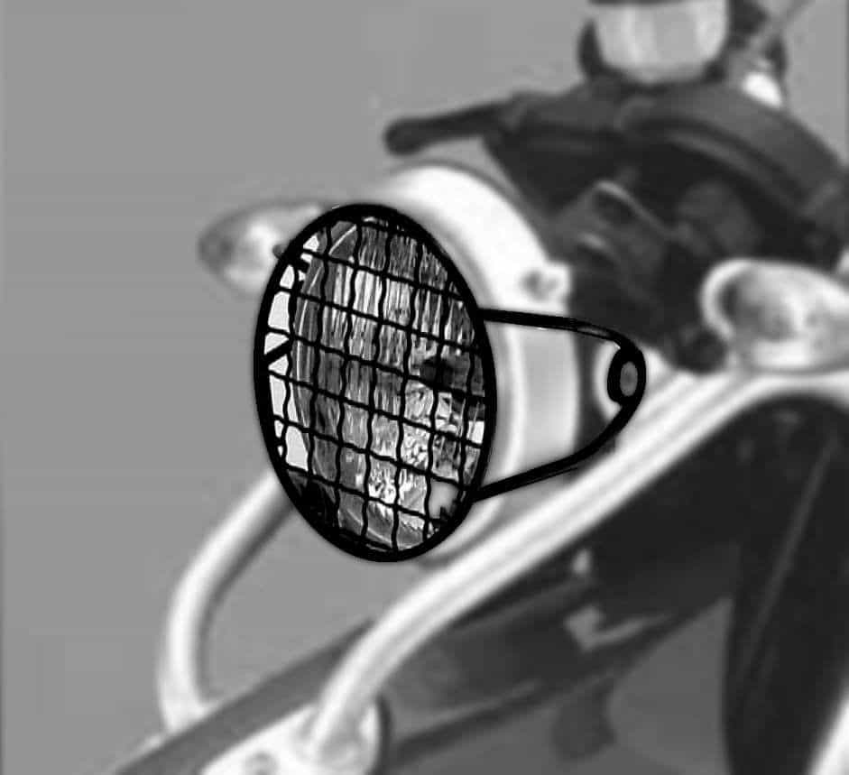 Lampenschutzgitter schwarz für BMW HP2 /Enduro/Megamoto (05-08) Hepco & Becker