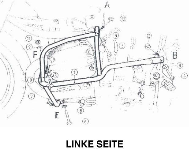 Motorschutzbügel chrom für BMW R 850 R (03-06)/R 1150 R (00-06) Hepco & Becker