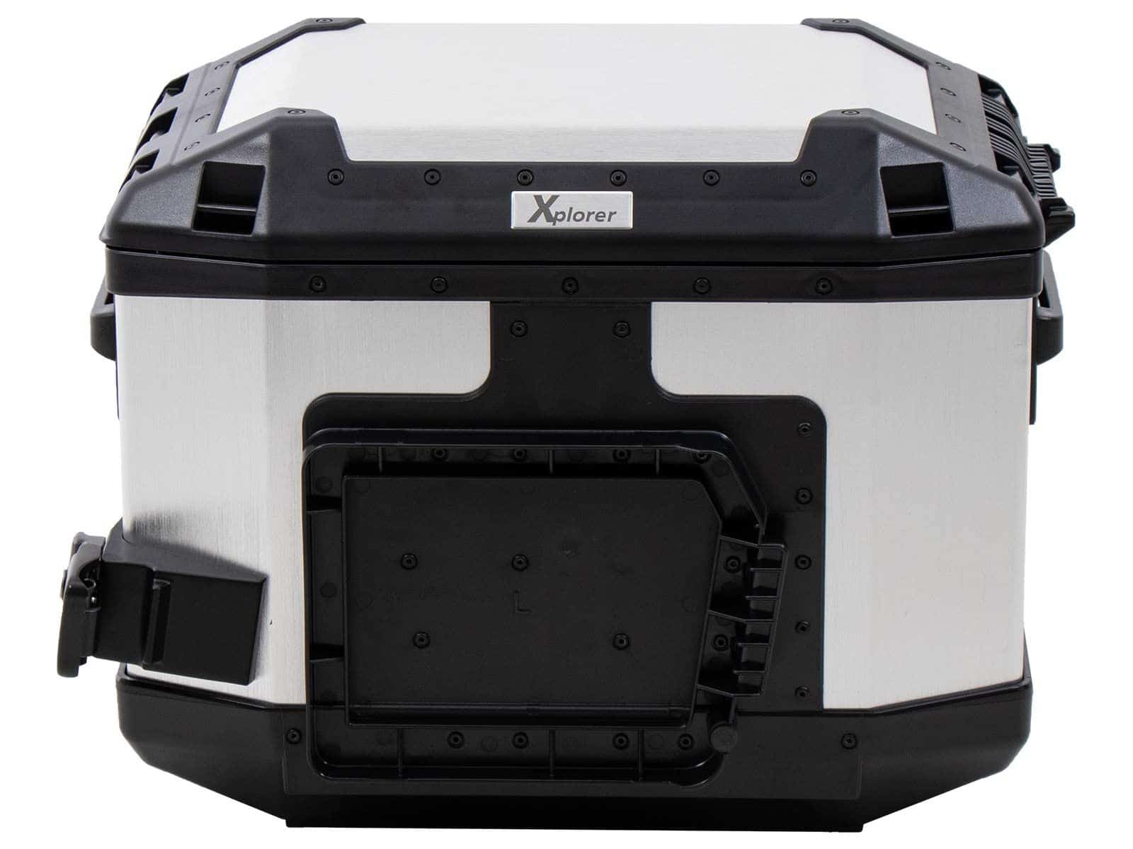 Seitenkoffer Alu Xplorer 40 Cutout links silber Hepco & Becker