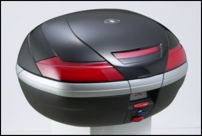 Lackierte Abdeckung - Top-Case 47 Liter, schwarz für Suzuki GSF650 BJ. 2005-2006/ GSF650 BJ. 2007-20