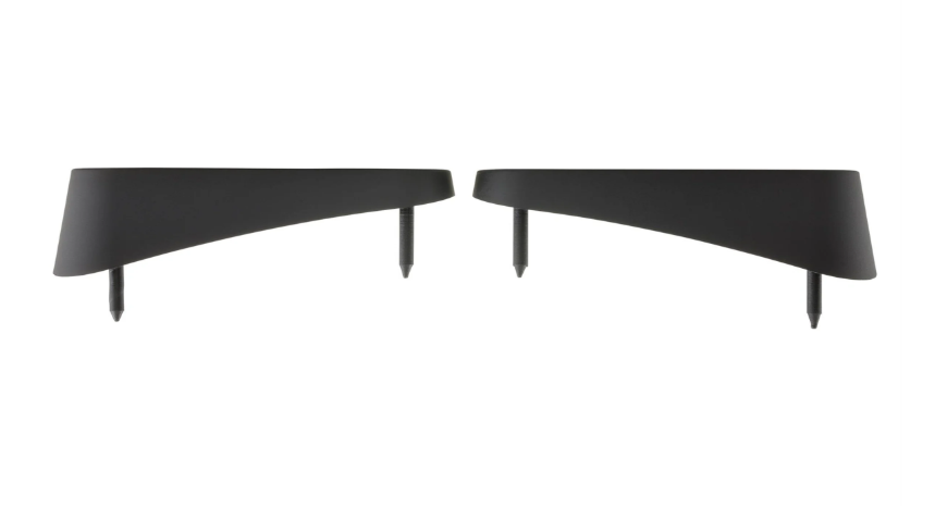 Halter Reflektor Seitenverkleidung, hinten links & rechts für Vespa, schwarz matt