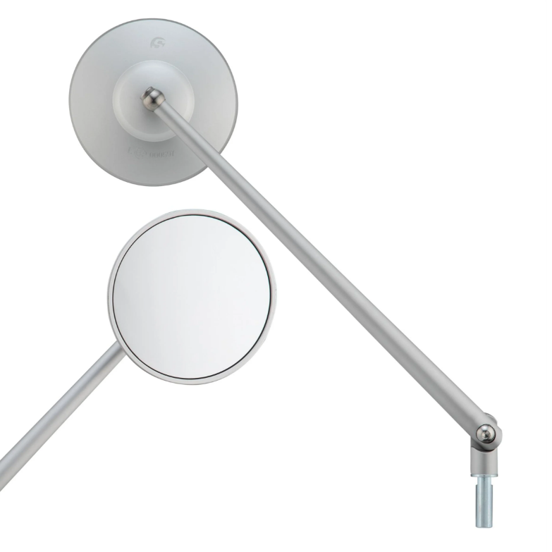 Standard Spiegel für Vespa, Rechtsgewinde, silber matt