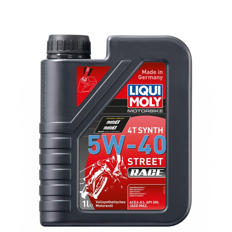 Liqui Moly Motoröl 4-Takt, 1 l, SAE 5W-40, Street Race, vollsynthetisch