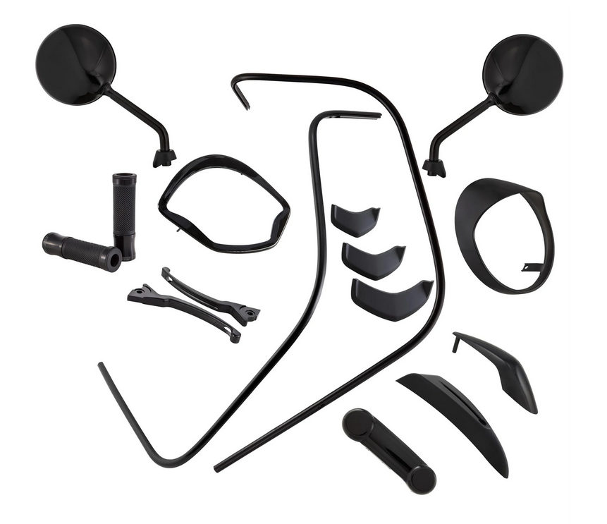 Styling Kit "Black Edition" für Vespa GTS/​GTS Super HPE 125/​300 (19-22), schwarz glänzend